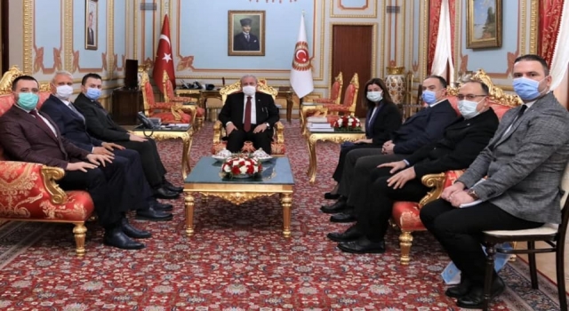 Edirne heyetinden TBMM Başkanı Şentop’a ziyaret