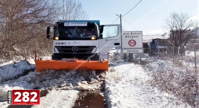 İki günlük kar mesaisi ile Süleymanpaşa yolları açık kaldı
