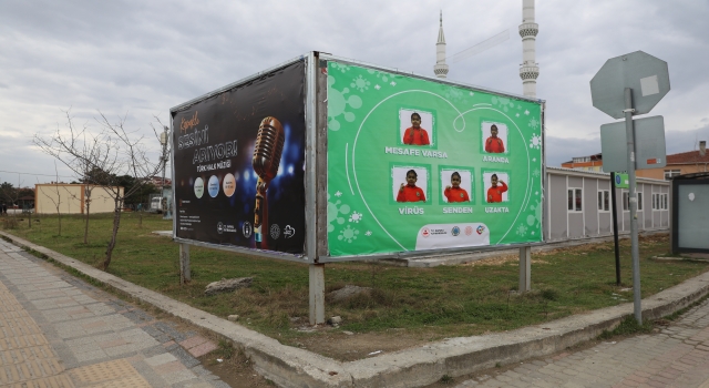 Tekirdağ’da öğrenciler işaret diliyle ”temizlik, maske ve mesafe” kuralına dikkat çekti