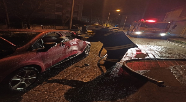 Lüleburgaz’da otomobil yangını