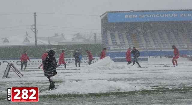 Ergene VelimeşesporGümüşhanespor maçına kar engeli