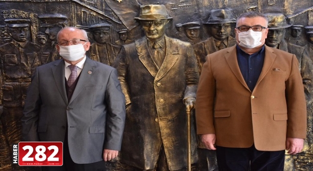 BAŞKAN KADİR ALBAYRAK'TAN KESİMOĞLU'NA NEZAKET ZİYARETİ
