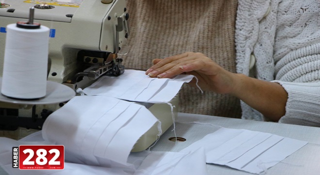 Tekirdağ'da 3 katlı yıkanabilir maske üretimine başlandı