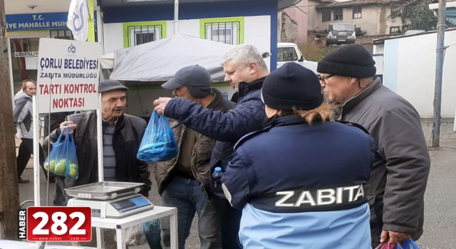Zabıta Tartı Kontrol Noktası Uygulaması Yaptı