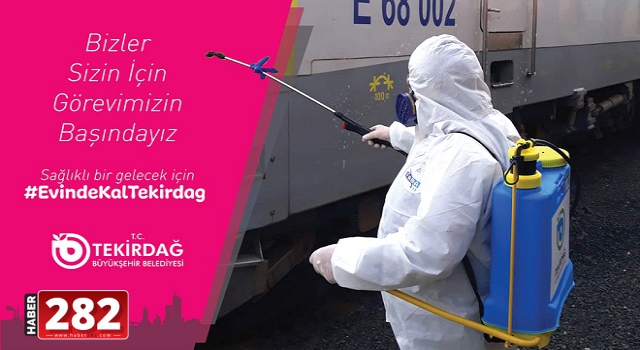 Tekirdağ Büyükşehir Belediyesi’nin Dezenfekte Çalışması Sürüyor
