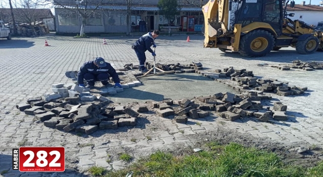 Ergene’de Bozulan ve Deforme Olan Parke Taş Yollar Onarılıyor