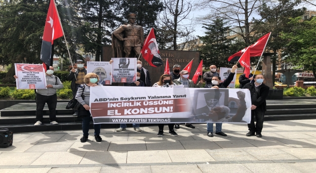 Tekirdağ’da Vatan Partisi, ABD Başkanı Biden’ın 1915 olaylarını ”soykırım” olarak nitelemesini kınadı