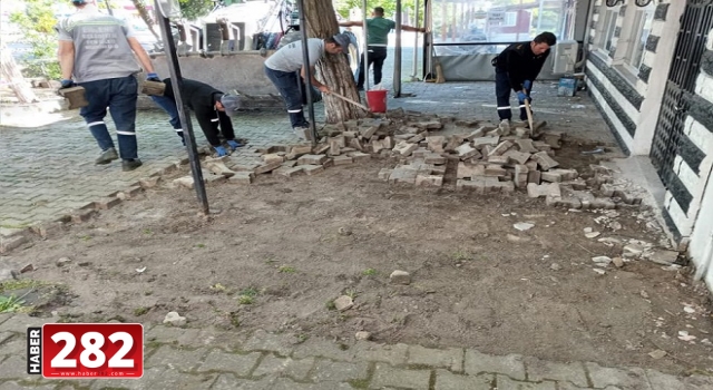 Ergene’de Bozulan Parke Taş Sokaklarda Bakım Çalışmaları Sürüyor