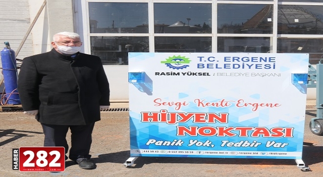 Ergene Belediyesi El Dezenfekten Üniteleri Hizmete Sunuyor