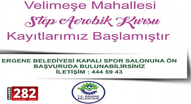 Step Aerobik Kursu Velimeşe Mahallesinde Açılıyor