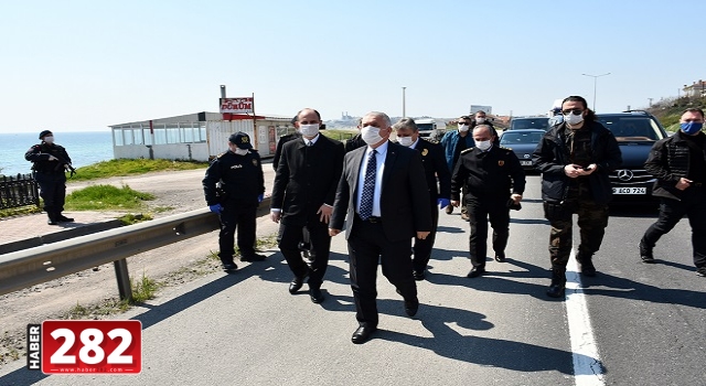 Vali Yıldırım, kentin giriş çıkış noktalarını inceledi