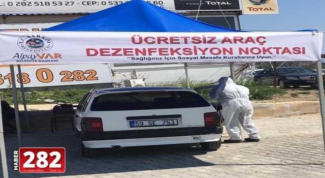 Tekirdağ'da araçlar için "Mobil Dezenfeksiyon İstasyonu" kuruldu