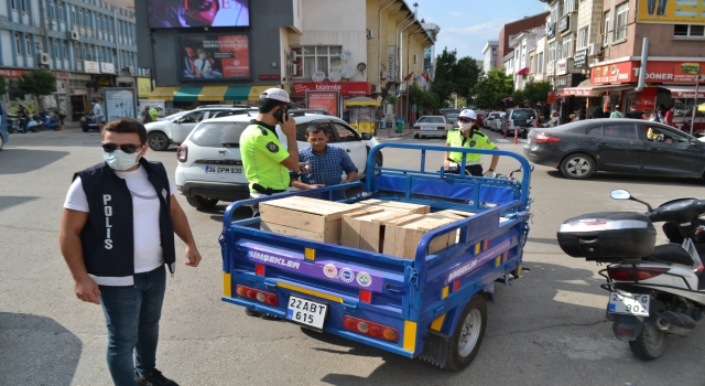 Keşan’da huzur uygulamasında 24 sürücüye 24 bin 882 lira ceza yazıldı