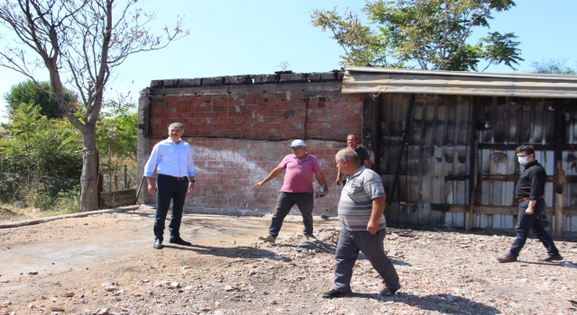 Edirne Tarım ve Orman Müdürü Bayazıt, saman depolarında çıkan yangınlardan zarar gören üreticileri ziyaret etti