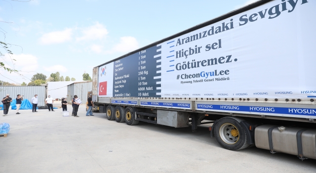 Tekirdağ’daki Güney Kore sermayeli fabrikadan Marmaris ve Kastamonu’ya 2 tır yardım gönderildi