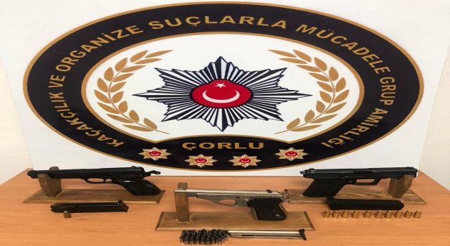 Tekirdağ’da 3 ruhsatsız silah ele geçirildi, 2 kişi gözaltına alındı