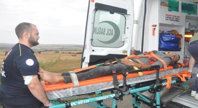 TIR’a çarpan otomobilin sürücüsü ağır yaralandı